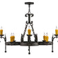 Meyda Lighting Andorra 42" 8-Light Classic Rust Chandelier With Ivory Faux Candlelight