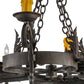 Meyda Lighting Andorra 42" 8-Light Classic Rust Chandelier With Ivory Faux Candlelight