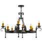 Meyda Lighting Andorra 42" 8-Light Classic Rust Chandelier With Ivory Faux Candlelight