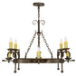Meyda Lighting Andorra 42" 8-Light Gilded Tobacco Chandelier With Ivory Faux Candlelight