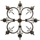 Meyda Lighting Andorra 42" 8-Light Gilded Tobacco Chandelier With Ivory Faux Candlelight