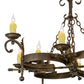 Meyda Lighting Andorra 42" 8-Light Gilded Tobacco Chandelier With Ivory Faux Candlelight