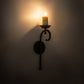 Meyda Lighting Andorra 5" Blackwash Wall Sconce With Ivory Faux Candlelight