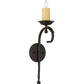 Meyda Lighting Andorra 5" Blackwash Wall Sconce With Ivory Faux Candlelight