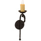 Meyda Lighting Andorra 5" Blackwash Wall Sconce With Ivory Faux Candlelight