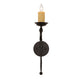 Meyda Lighting Andorra 5" Blackwash Wall Sconce With Ivory Faux Candlelight