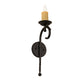 Meyda Lighting Andorra 5" Blackwash Wall Sconce With Ivory Faux Candlelight