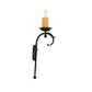 Meyda Lighting Andorra 5" Blackwash Wall Sconce With Ivory Faux Candlelight