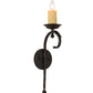 Meyda Lighting Andorra 5" Blackwash Wall Sconce With Ivory Faux Candlelight