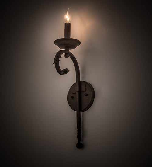 Meyda Lighting Andorra 5" Cajun Spice Wall Sconce With Faux Candlelight