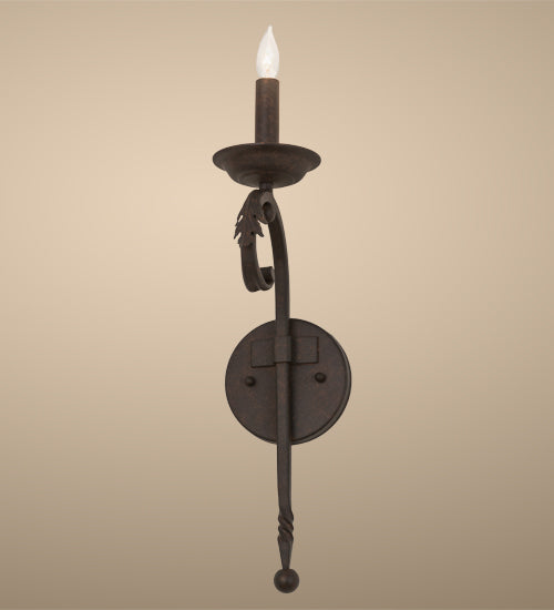 Meyda Lighting Andorra 5" Cajun Spice Wall Sconce With Faux Candlelight
