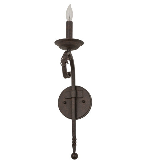 Meyda Lighting Andorra 5" Cajun Spice Wall Sconce With Faux Candlelight