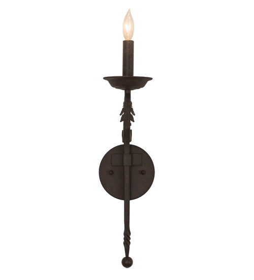 Meyda Lighting Andorra 5" Cajun Spice Wall Sconce With Faux Candlelight