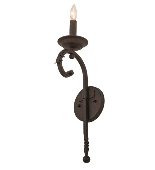 Meyda Lighting Andorra 5" Cajun Spice Wall Sconce With Faux Candlelight