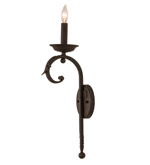 Meyda Lighting Andorra 5" Cajun Spice Wall Sconce With Faux Candlelight