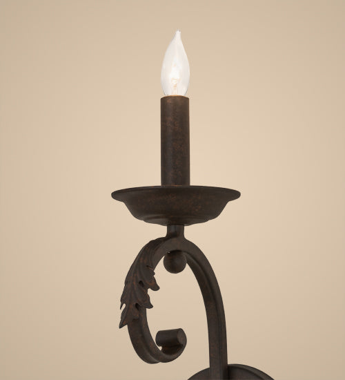 Meyda Lighting Andorra 5" Cajun Spice Wall Sconce With Faux Candlelight