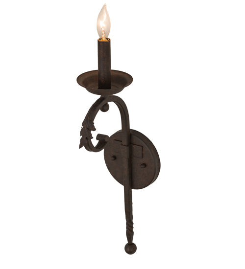 Meyda Lighting Andorra 5" Cajun Spice Wall Sconce With Faux Candlelight