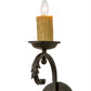 Meyda Lighting Andorra 5" Chestnut Wall Sconce With Ivory Faux Candlelight