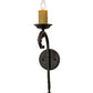Meyda Lighting Andorra 5" Chestnut Wall Sconce With Ivory Faux Candlelight