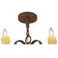 Meyda Lighting Andorra 60" 12-Light Antique Rust Chandelier With Ivory Faux Candlelight