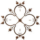 Meyda Lighting Andorra 60" 12-Light Antique Rust Chandelier With Ivory Faux Candlelight