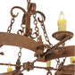 Meyda Lighting Andorra 60" 12-Light Antique Rust Chandelier With Ivory Faux Candlelight