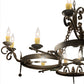 Meyda Lighting Andorra 60" 12-Light Gilded Tobacco Chandelier With Ivory Faux Candlelight