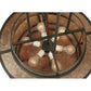 Meyda Lighting Andreas II 24" 6-Light Timeless Bronze Pendant Light With Silver Mica Shade Glass