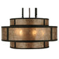 Meyda Lighting Andreas II 24" 6-Light Timeless Bronze Pendant Light With Silver Mica Shade Glass