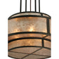 Meyda Lighting Andreas II 24" 6-Light Timeless Bronze Pendant Light With Silver Mica Shade Glass