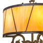 Meyda Lighting Aneila 15" 2-Light Timeless Bronze Honeycomb Wall Sconce With Beige Art Shade Glass
