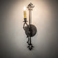 Meyda Lighting Aneila 5" Coffee Bean Wall Sconce With Ivory Faux Candlelight