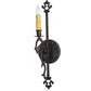 Meyda Lighting Aneila 5" Coffee Bean Wall Sconce With Ivory Faux Candlelight