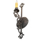 Meyda Lighting Aneila 5" Coffee Bean Wall Sconce With Ivory Faux Candlelight