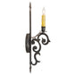 Meyda Lighting Aneila 5" Coffee Bean Wall Sconce With Ivory Faux Candlelight