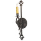 Meyda Lighting Aneila 5" Coffee Bean Wall Sconce With Ivory Faux Candlelight