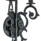 Meyda Lighting Aneila 8" 2-Light Antique Iron Gate Wall Sconce With Ivory Faux Candlelight