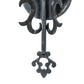 Meyda Lighting Aneila 8" 2-Light Antique Iron Gate Wall Sconce With Ivory Faux Candlelight