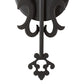 Meyda Lighting Aneila 8" 2-Light Blackwash Wall Sconce With Ivory Faux Candlelight