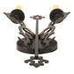 Meyda Lighting Aneila 8" 2-Light Blackwash Wall Sconce With Ivory Faux Candlelight