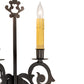 Meyda Lighting Aneila 8" 2-Light Blackwash Wall Sconce With Ivory Faux Candlelight