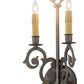 Meyda Lighting Aneila 8" 2-Light French Bronze Wall Sconce With Ivory Faux Candlelight