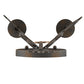 Meyda Lighting Aneila 8" 2-Light French Bronze Wall Sconce With Ivory Faux Candlelight