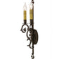 Meyda Lighting Aneila 8" 2-Light Gilded Tobacco Wall Sconce With Faux Candlelight