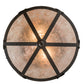 Meyda Lighting Angel Fish 16" 2-Light Timeless Bronze Flush Mount Light With Silver Mica Shade Glass