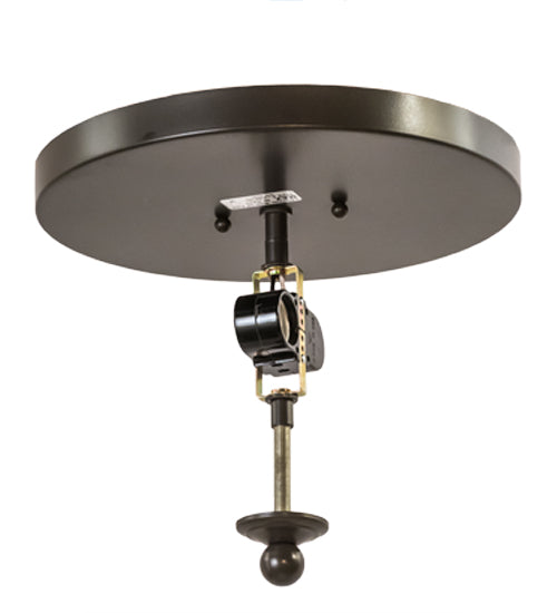 Meyda Lighting Angel Fish 16" 2-Light Timeless Bronze Flush Mount Light With Silver Mica Shade Glass