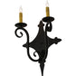 Meyda Lighting Angelique 12" 2-Light Blackwash Wall Sconce With Ivory Faux Candlelight