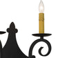 Meyda Lighting Angelique 12" 2-Light Blackwash Wall Sconce With Ivory Faux Candlelight