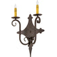 Meyda Lighting Angelique 12" 2-Light Cajun Spice Wall Sconce With Amber Faux Candlelight
