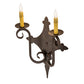Meyda Lighting Angelique 12" 2-Light Cajun Spice Wall Sconce With Amber Faux Candlelight